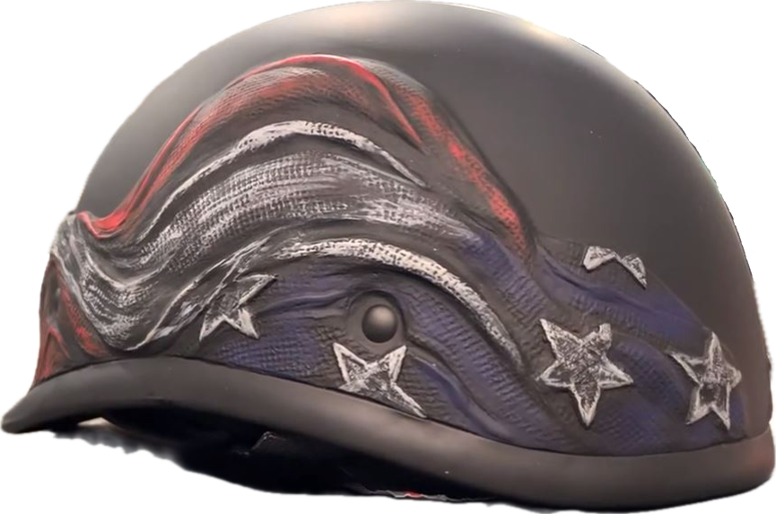 American BADASS Scars & Stripes Smallest DOT Certified Motorcycle Helm – Route 32 Riding Gear American BADASS Scars & Stripes Smallest DOT Certified Motorcycle Helm – Route 32 Riding Gear