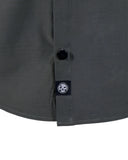 Performance Tech Gun Metal Hybrid Button Up Shirt (Hidden Snap Collars)