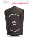 Hornet Perforated Men's Club Style Leather Vest