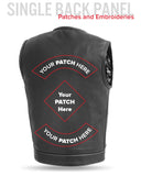 Bandit Men's Leather Motorcycle Vest
