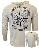 Unisex Nautical Compass Hooded UV Long Sleeve Tee