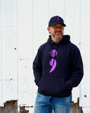 CLOSEOUT Semicolon Unisex Black & Purple Hoodie