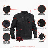 Mens Rough Rub-Off Denim Jacket