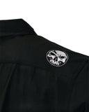 Micro-Perforated, Stretch Embroidered Button-Up