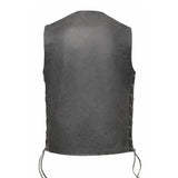 Tombstone - Men's Motorcycle Leather Vest (Gray)