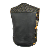 Tactical Emerald Men’s Motorcycle Leather Vest