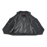 Men's Line Ranger Multi-Pocket Motorcycle Vest - Black
