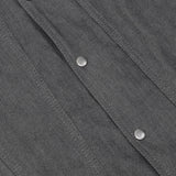 Men's Rough Rub-Off Raw Finish Broken Gray Denim Vest
