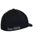 LIMITED EDITION! Medium Two-Tone Skull - Black "Never Fade" Fitted Cap
