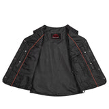 Clara Women's leather motorcycle vest