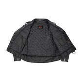 Freedom Rider Black Men's Leather Jacket – Eagle Embossed
