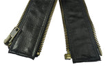 VXP54 Men's Black Universal Vest Expander Panel with Antique Zip (Single Piece)