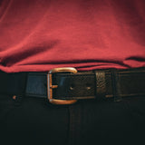 Mens Premium Leather Belt in Black