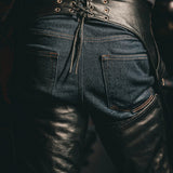 Maverick - Ultra 4-Pocket Leather Motorcycle Chaps with Spandex