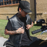 Steelhorse - Men's SOA Club Style Leather Motorcycle Vest