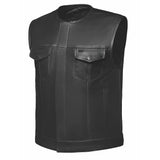 Steelhorse - Men's SOA Club Style Leather Motorcycle Vest