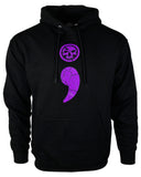CLOSEOUT Semicolon Unisex Black & Purple Hoodie