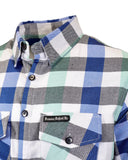 CLOSEOUT The "Sea Breeze" Flannel (Hidden Snap Collars)