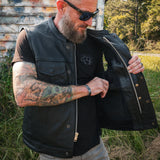 Clubman - Men's SOA Club Style leather Motorcycle Vest
