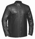 Rusty - Men's Shirt Style Leather Motorcycle Jacket