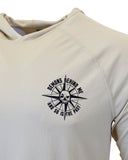 Unisex Nautical Compass Hooded UV Long Sleeve Tee