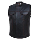 Badlands - Men's Club Style Leather Motorcycle Vest