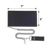 Black Trifold Leather Wallet
