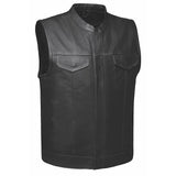 Clubman - Men's SOA Club Style leather Motorcycle Vest