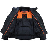 Men's Premium Vented Motorcycle Jacket – Side Laces