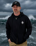 Nautical Compass Unisex Zip-Up Hoodie