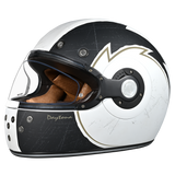DOT Daytona Retro Full Face Motorcycle Helmet: Vintage Style for Men, Women, & Youth - W/ Blitz