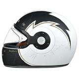 DOT Daytona Retro Full Face Motorcycle Helmet: Vintage Style for Men, Women, & Youth - W/ Blitz