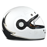 DOT Daytona Retro Full Face Motorcycle Helmet: Vintage Style for Men, Women, & Youth - W/ Blitz