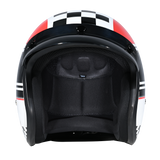 DOT Approved Daytona Cruiser Open Face Motorcycle Helmet - Men, Women & Youth - With Visor & Graphics - W/ Daytona Classic