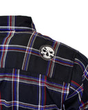 Closeout- The "Patriot" Red, White, Blue & Black Flannel (Hidden Snap Collars)