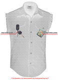 Men's Black Lightweight Sleeveless Denim Shirt