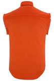 Men's Orange Lightweight Sleeveless Denim Shirt