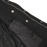 Men's Snap/Zipper Front Black  Denim Motorcycle Vest