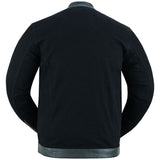 Men's Full Cut Denim Jacket – Leather Trim & Hidden Pockets