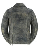 Shen Antique Brown Women's Leather Motorcycle Jacket