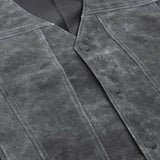 Men's Gray Single Back Panel Smart Access Pockets Vest