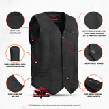 Men's Gold Traditional Vest - Black