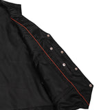 Men's Milled Single Back Panel Leather  Vest - Black