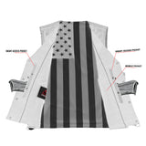 Men's Honor Ride Black Leather Motorcycle with Vest Red Stitching