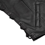 Clara Women's leather motorcycle vest