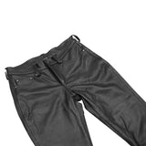 Women's Classic 5 Pocket Black Casual Motorcycle Leather Pants