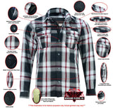 Alpha Check - White & Red Black