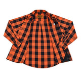 Flannel Shirt - Orange and Black
