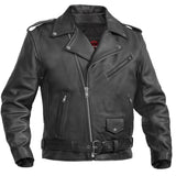 Men's Premium Classic Plain Side Police Style Jacket - Black