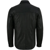 Men's Premium Lightweight Black Leather Shirt